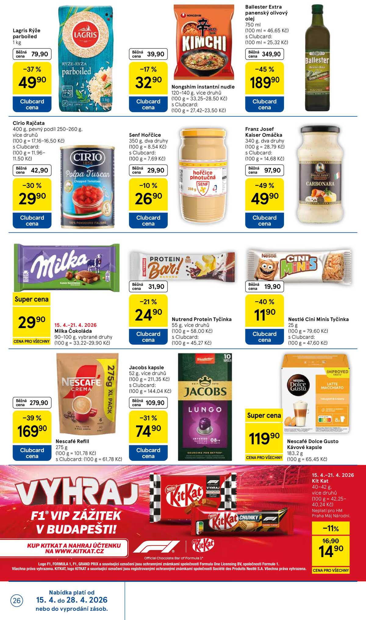 Tesco malé hypermarkety od 15.4. do 21.4.2026 strana 26