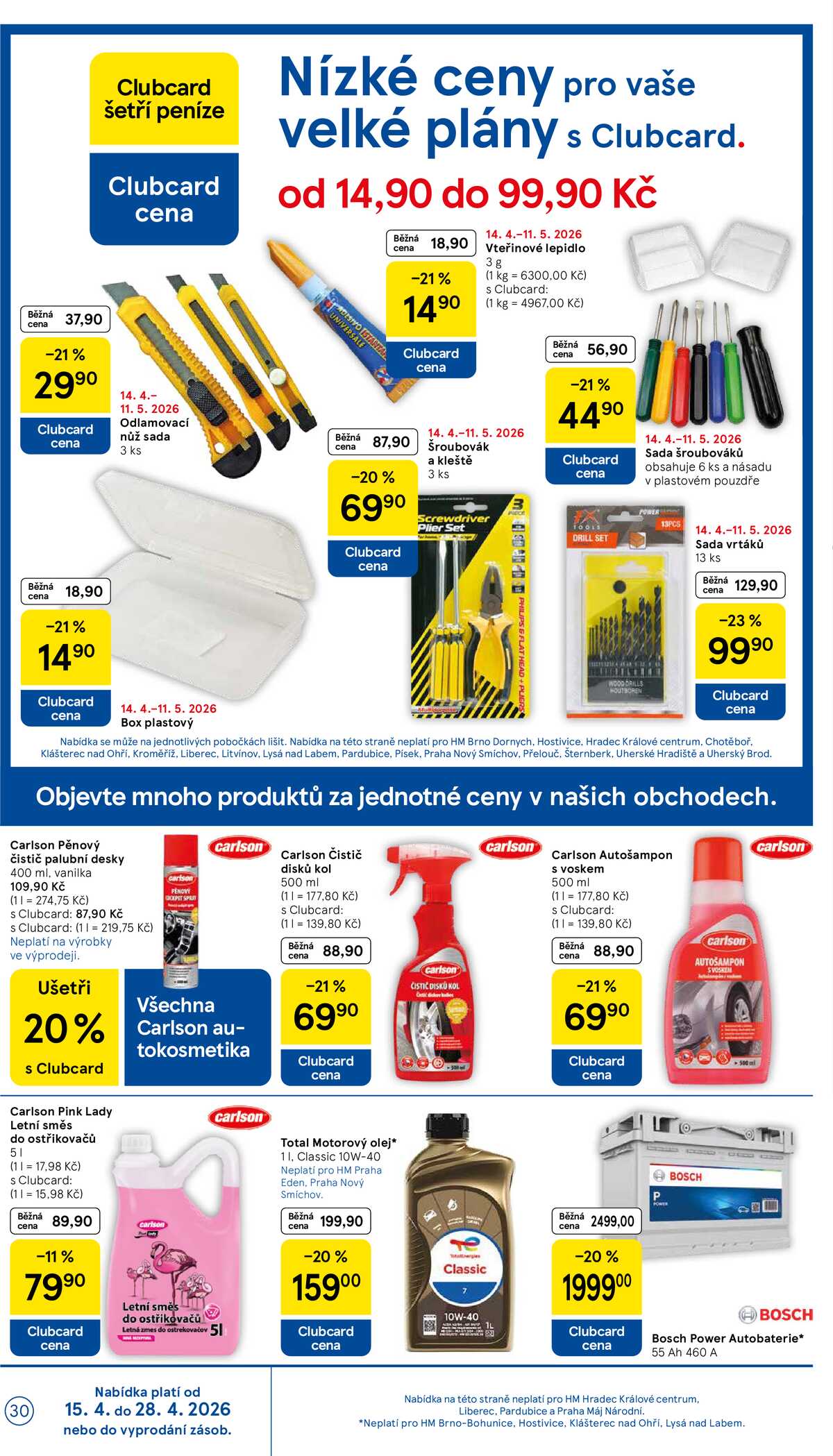 Tesco malé hypermarkety od 15.4. do 21.4.2026 strana 30