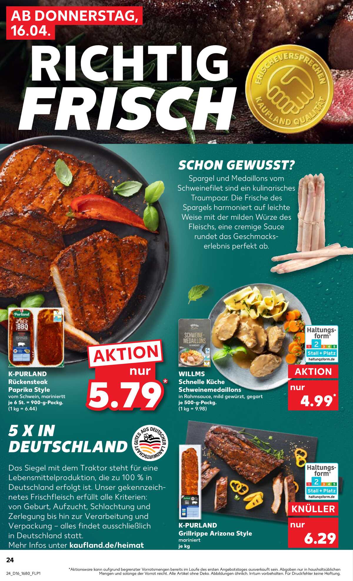 Leták Kaufland Německo 16.4.-22.4.2026 strana 24