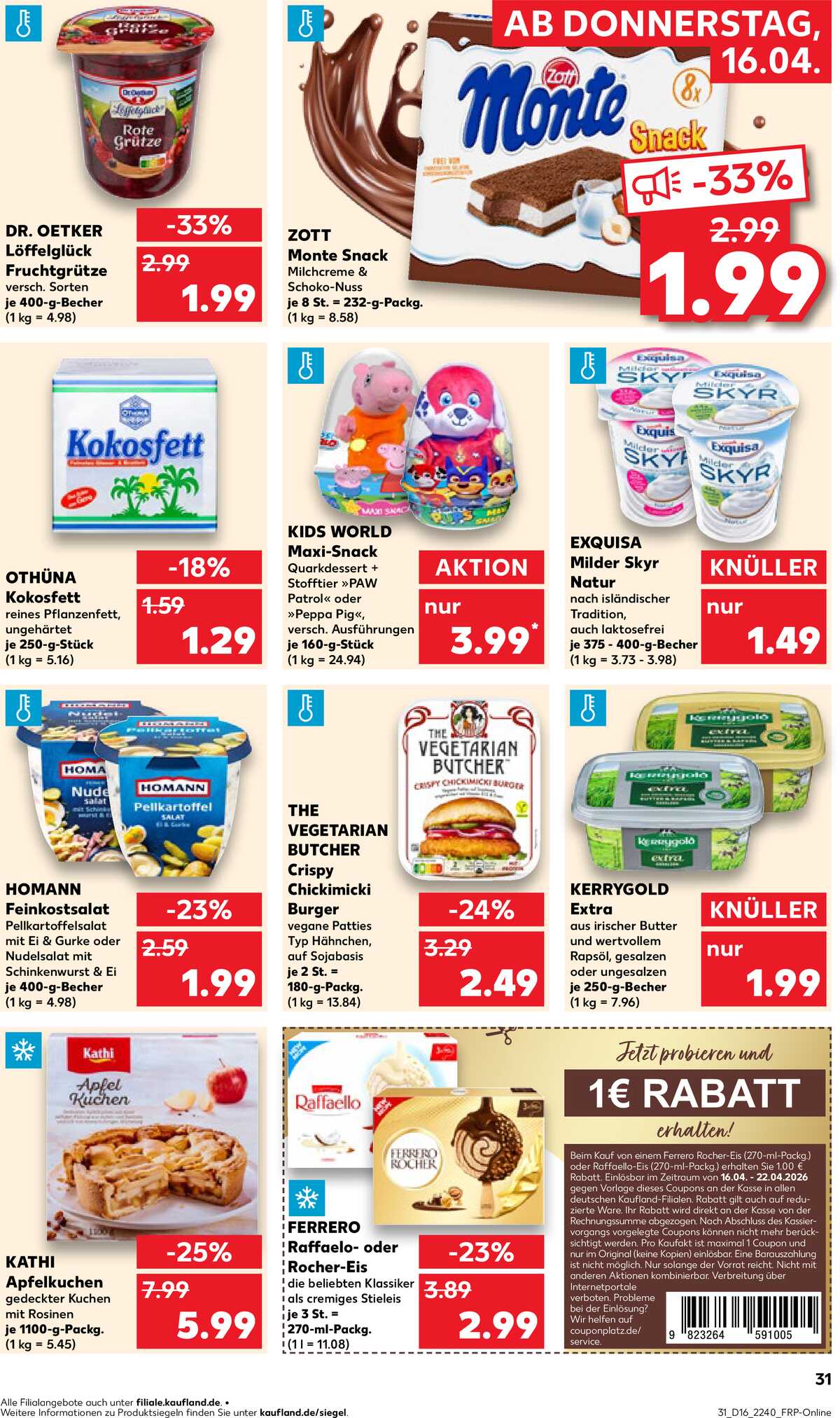 Leták Kaufland Německo 16.4.-22.4.2026 strana 31