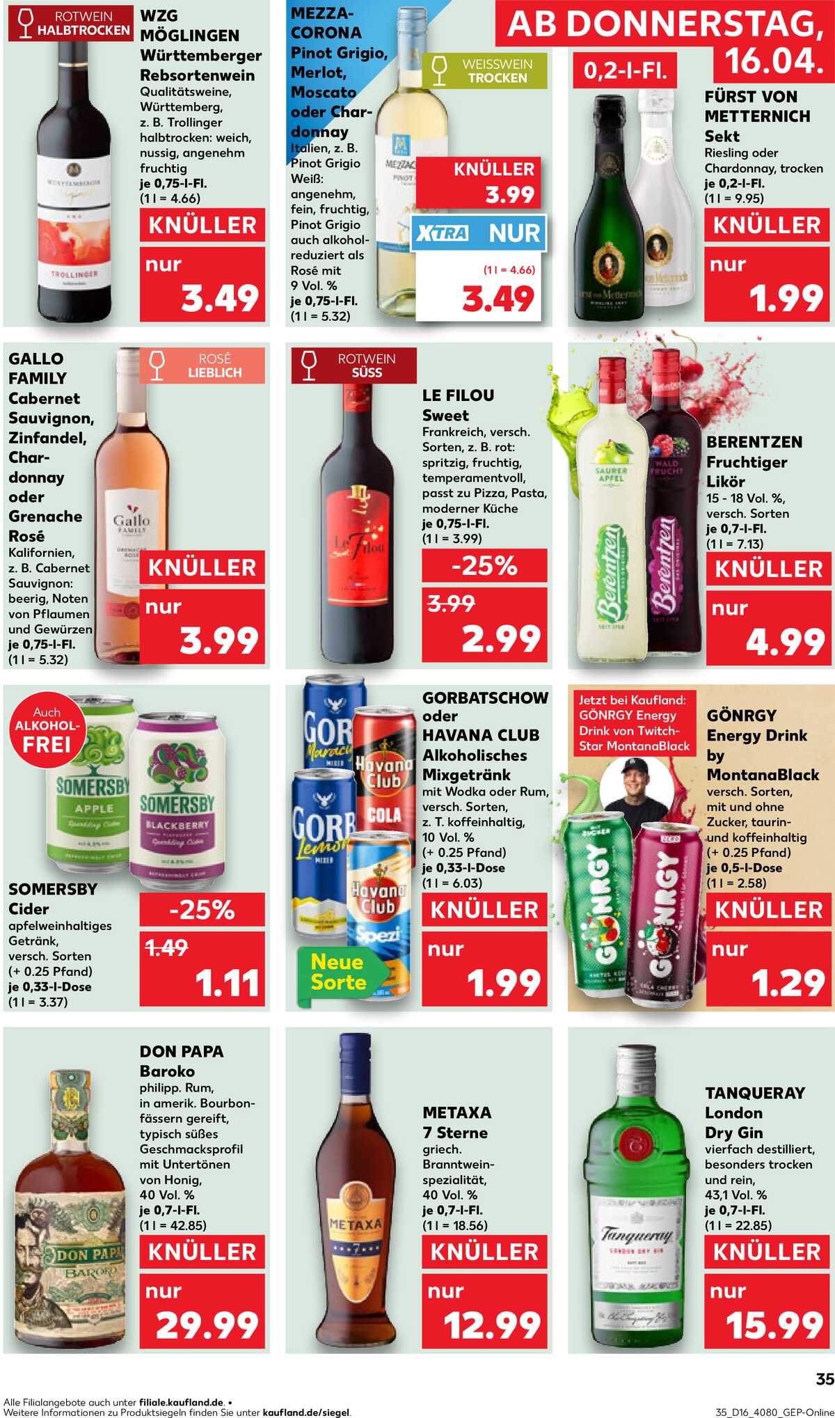 Leták Kaufland Německo 16.4.-22.4.2026 strana 35