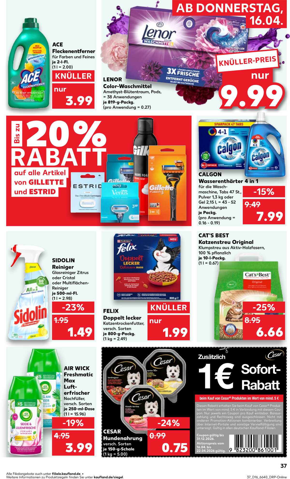 Leták Kaufland Německo 16.4.-22.4.2026 strana 37