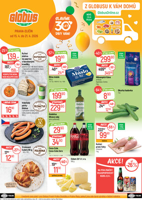 Akční leták Globus 15.4. - 21.4.2026 - Globus Praha - Zličín