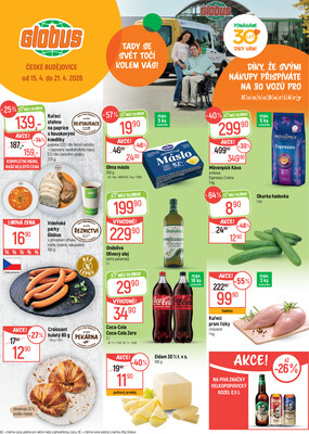 Akční leták Globus 15.4. - 21.4.2026 - Globus České Budějovice
