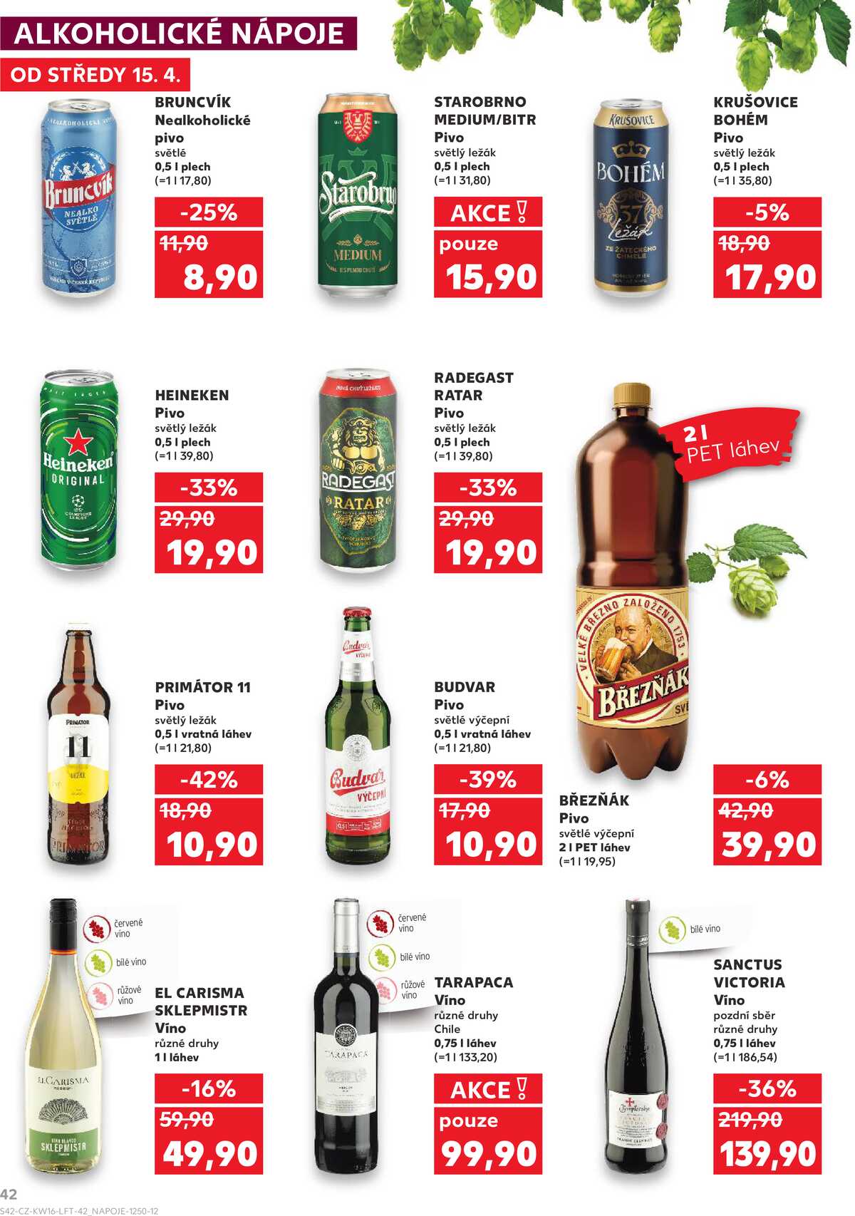 Kaufland 15.4. - 21.4. - Kaufland - Prostějov (Okružní ulice) strana 42