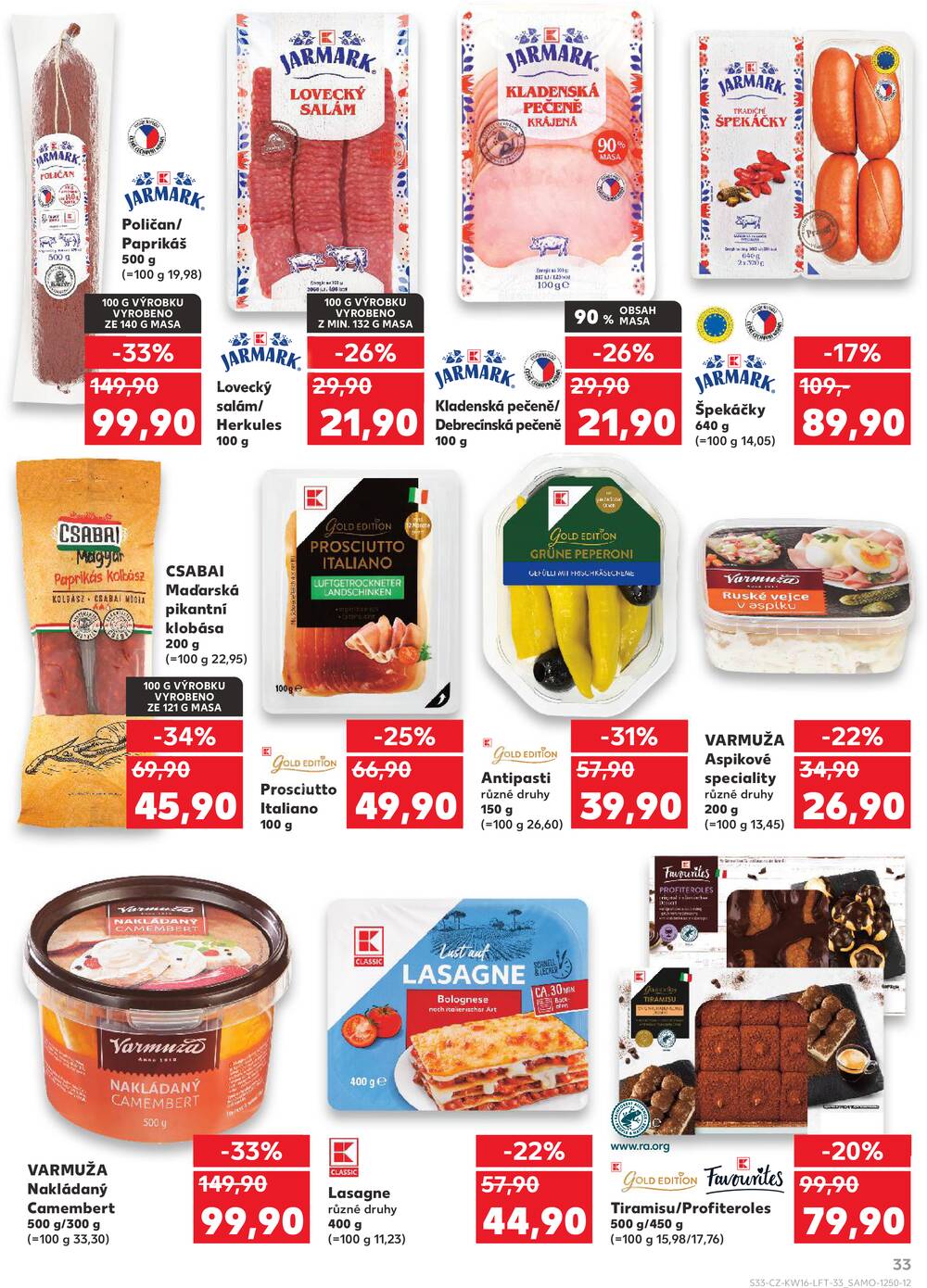 Leták Kaufland - Kaufland 15.4. - 21.4. - Kaufland - Velké Meziříčí - strana 33