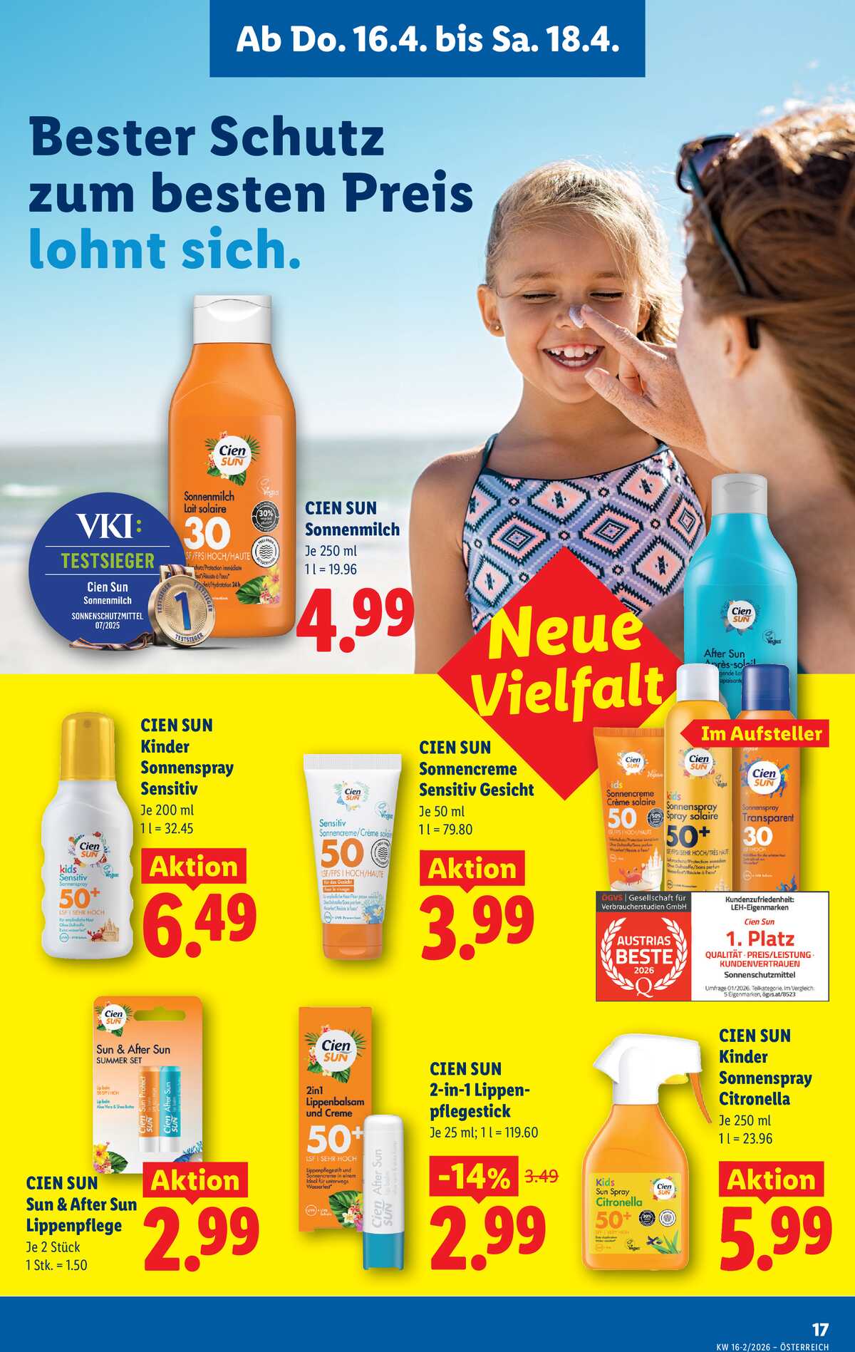 Leták Lidl Rakousko 16.4.-22.4.2026 strana 19