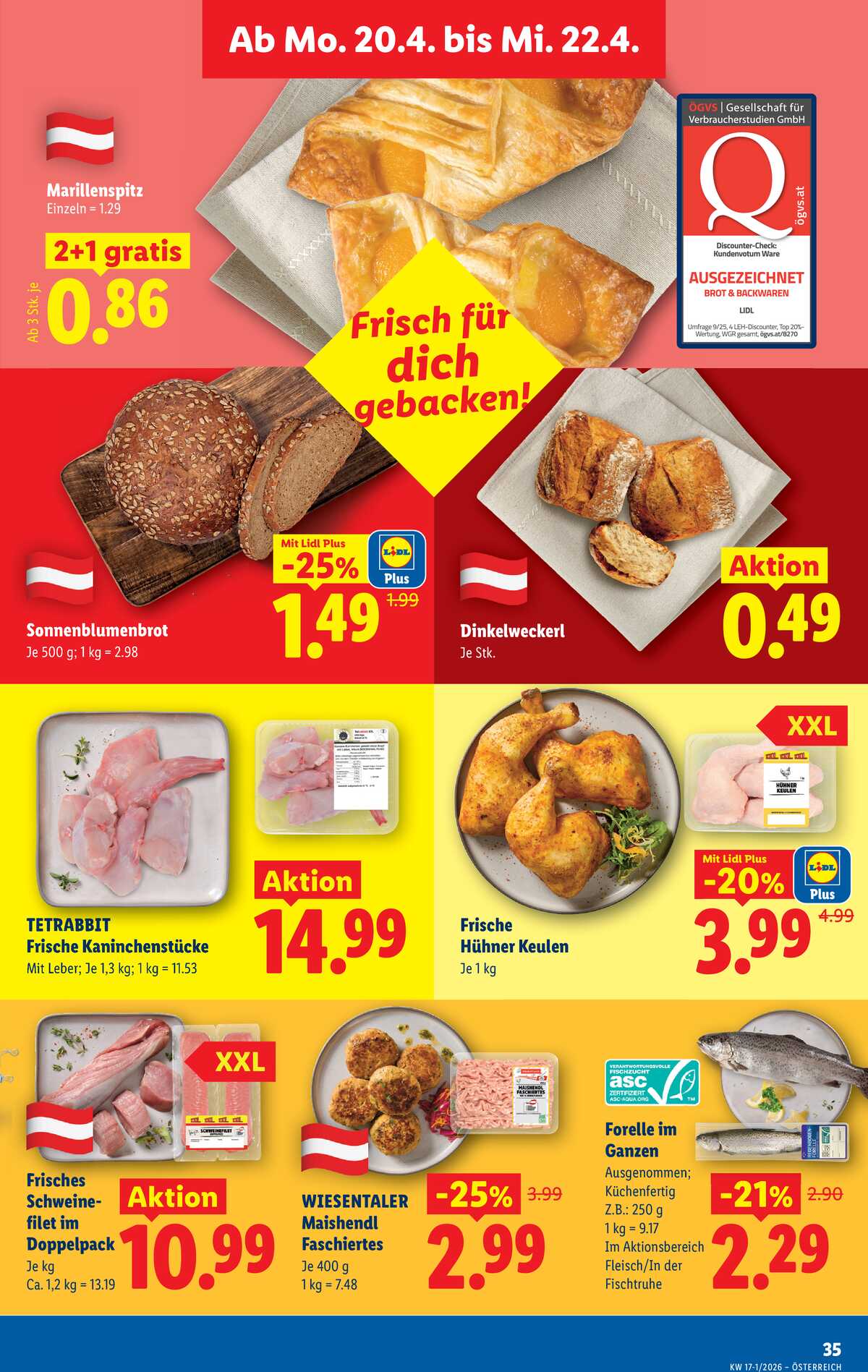 Leták Lidl Rakousko 16.4.-22.4.2026 strana 38