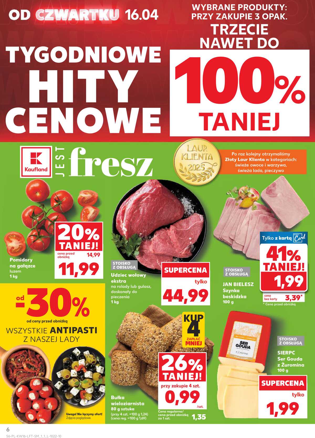 Leták Kaufland Polsko 16.4.-22.4.2026 - Noviny týdne strana 6