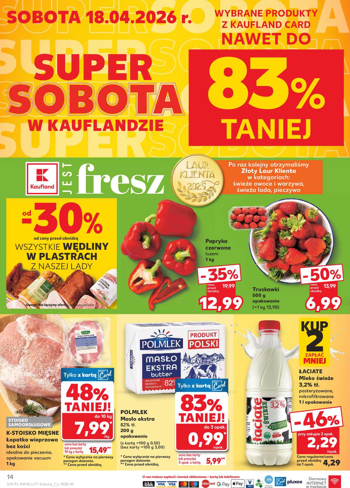 Leták Kaufland Polsko 16.4.-22.4.2026 - Noviny týdne strana 14