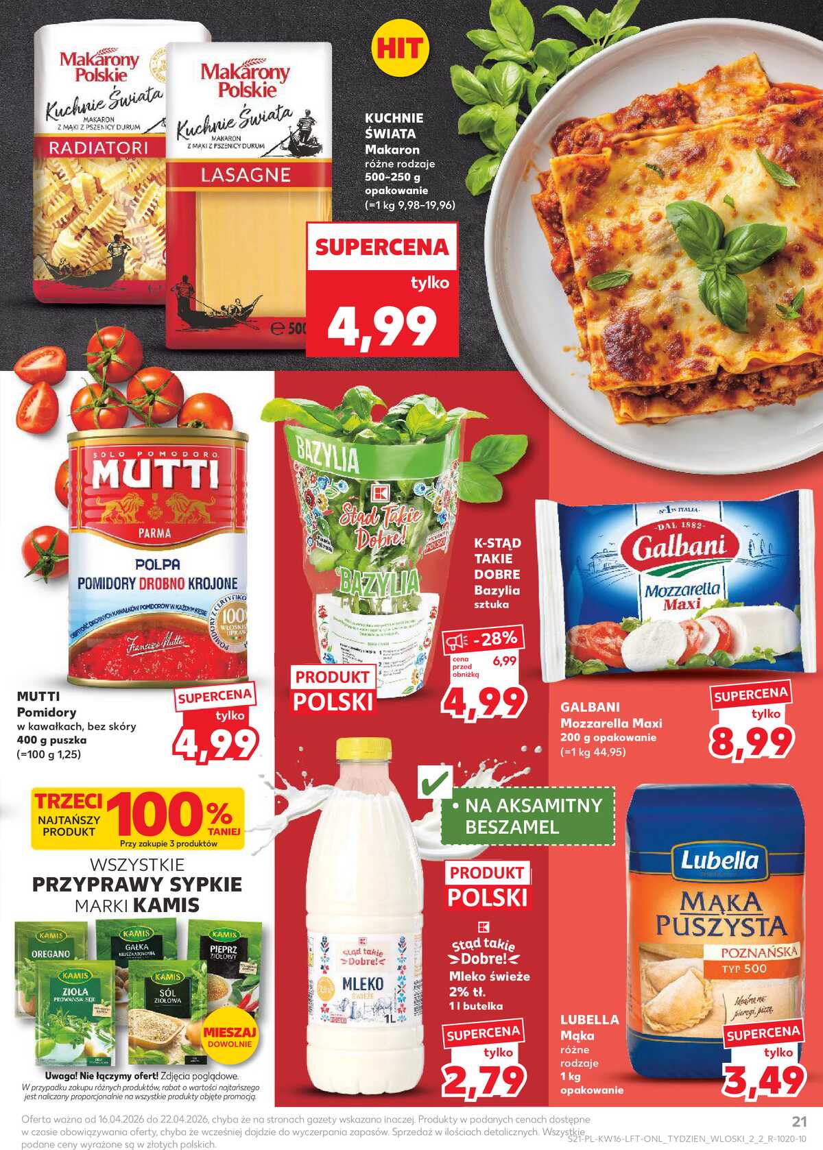 Leták Kaufland Polsko 16.4.-22.4.2026 - Noviny týdne strana 21