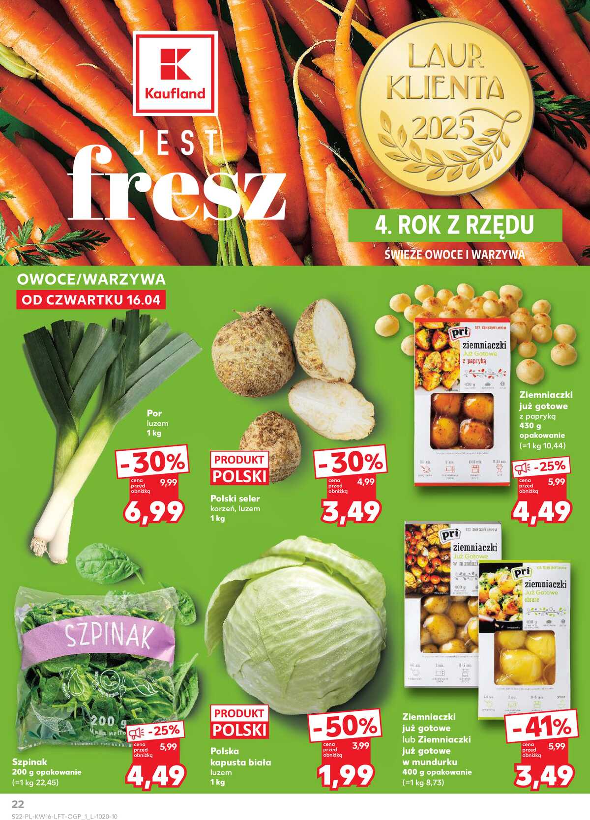 Leták Kaufland Polsko 16.4.-22.4.2026 - Noviny týdne strana 22