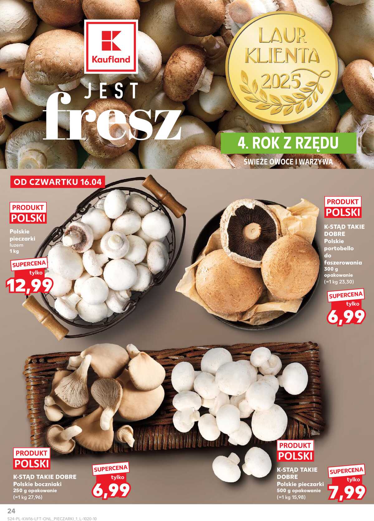 Leták Kaufland Polsko 16.4.-22.4.2026 - Noviny týdne strana 24
