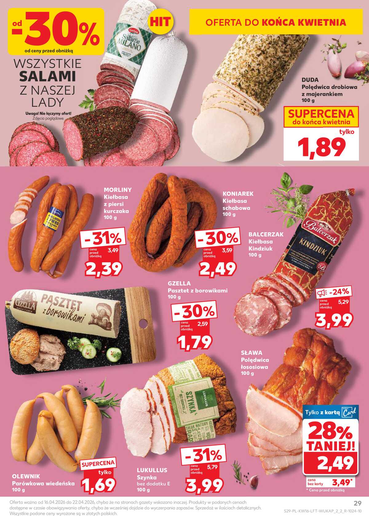 Leták Kaufland Polsko 16.4.-22.4.2026 - Noviny týdne strana 29