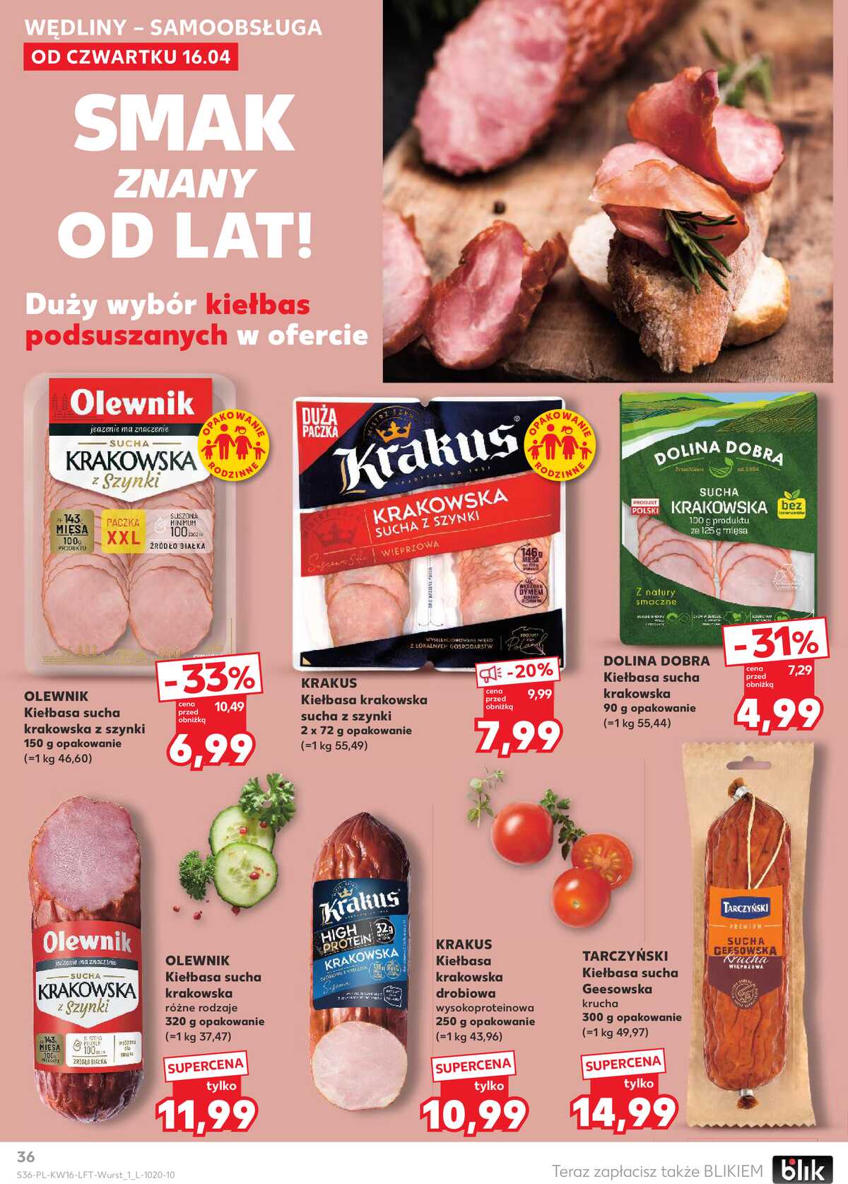 Leták Kaufland Polsko 16.4.-22.4.2026 - Noviny týdne strana 36