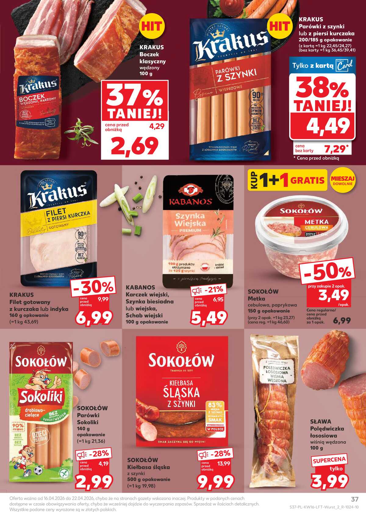 Leták Kaufland Polsko 16.4.-22.4.2026 - Noviny týdne strana 37