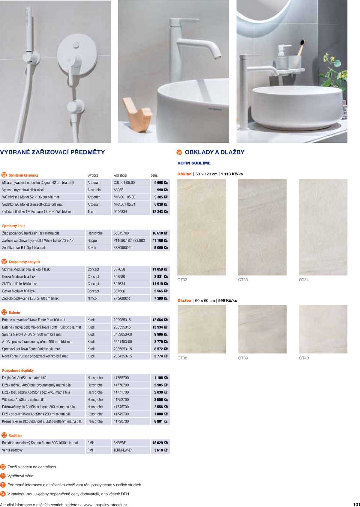 Koupelny Ptáček katalog koupelny strana 101