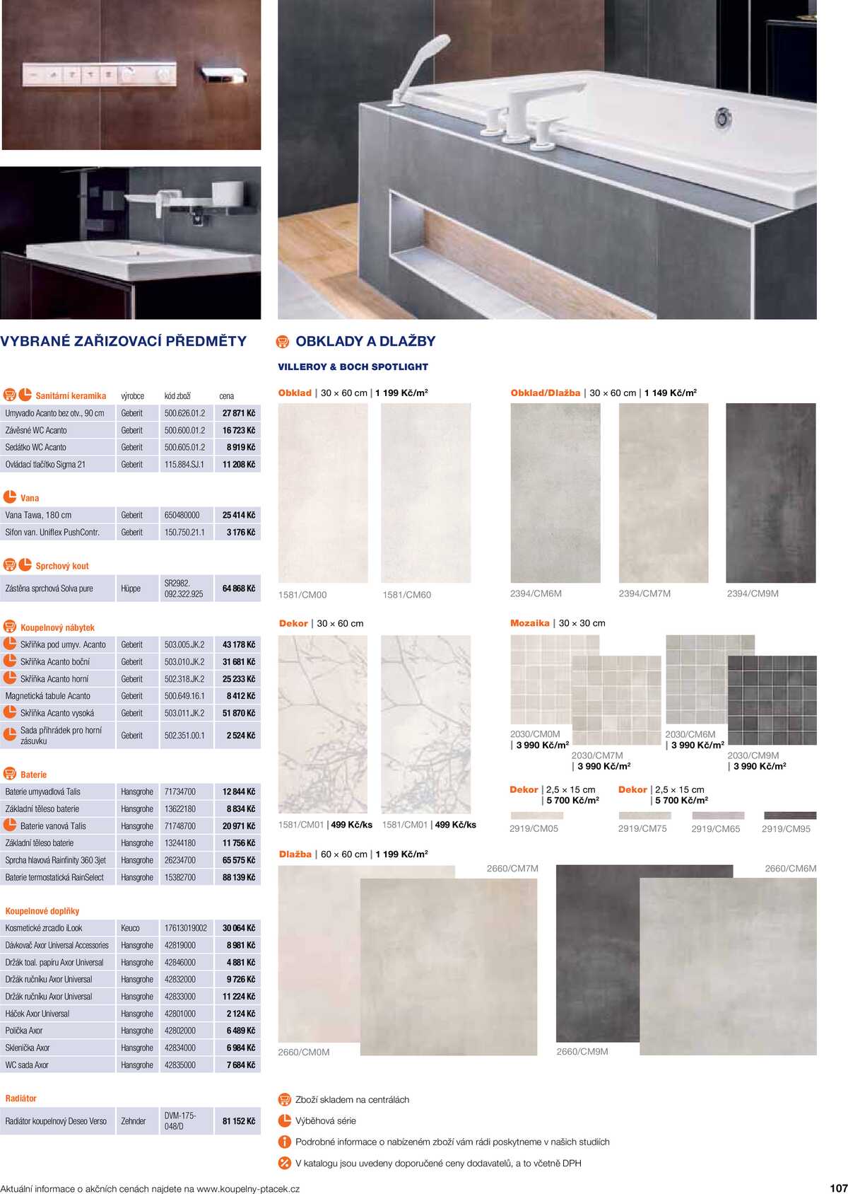 Koupelny Ptáček katalog koupelny strana 107