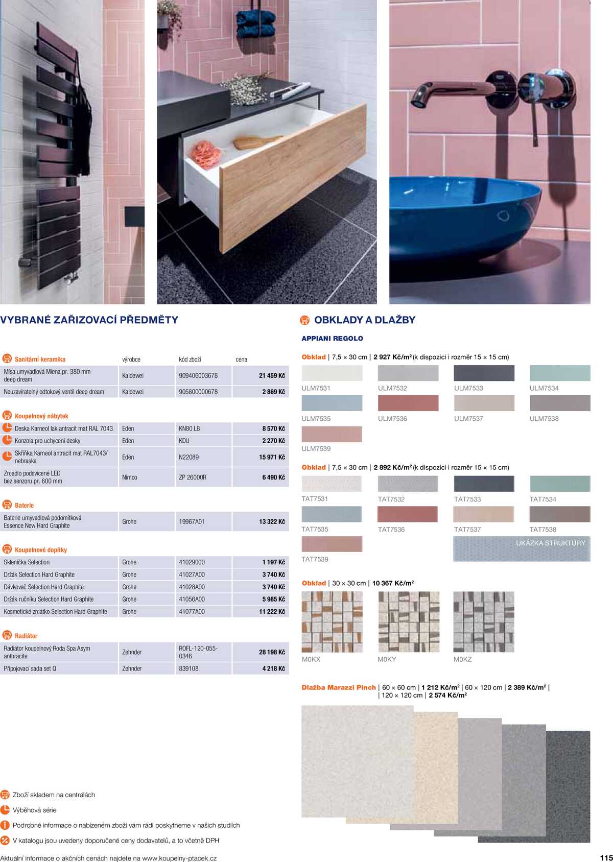 Koupelny Ptáček katalog koupelny strana 115