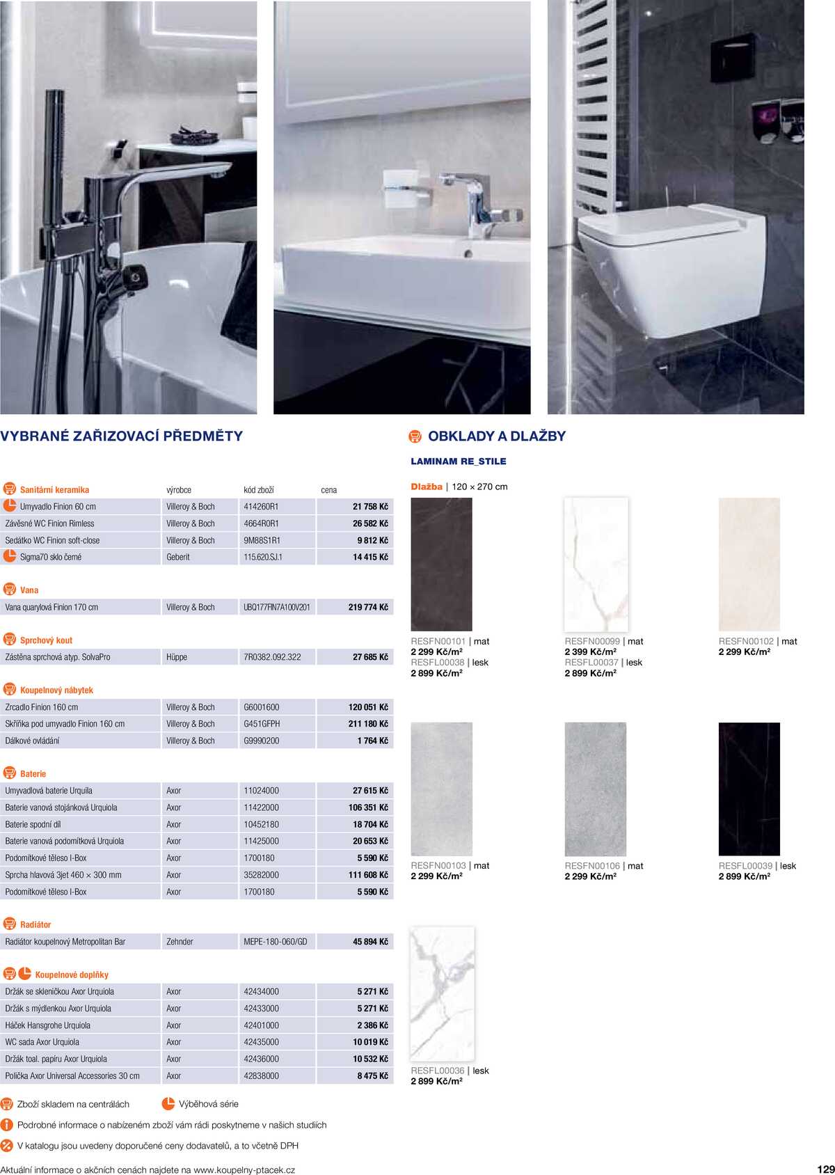 Koupelny Ptáček katalog koupelny strana 129