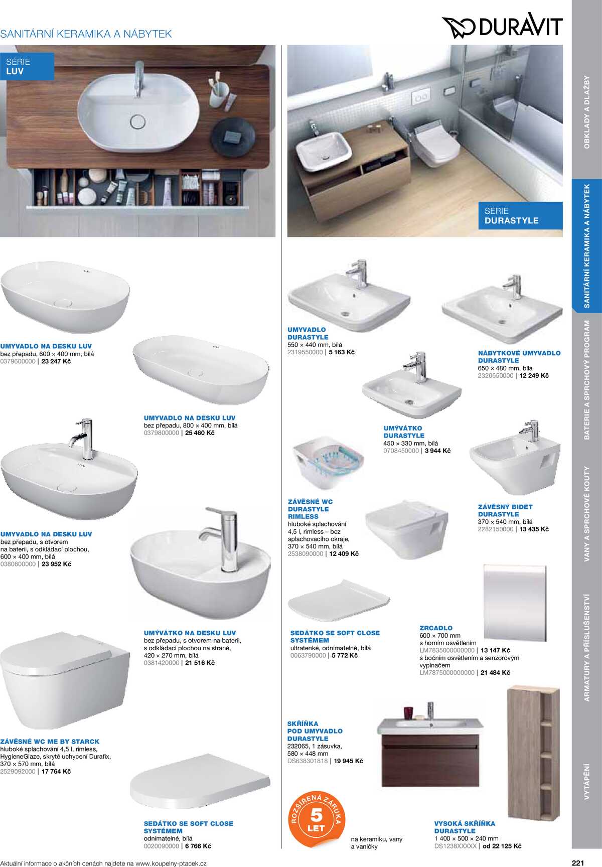 Koupelny Ptáček katalog koupelny strana 221