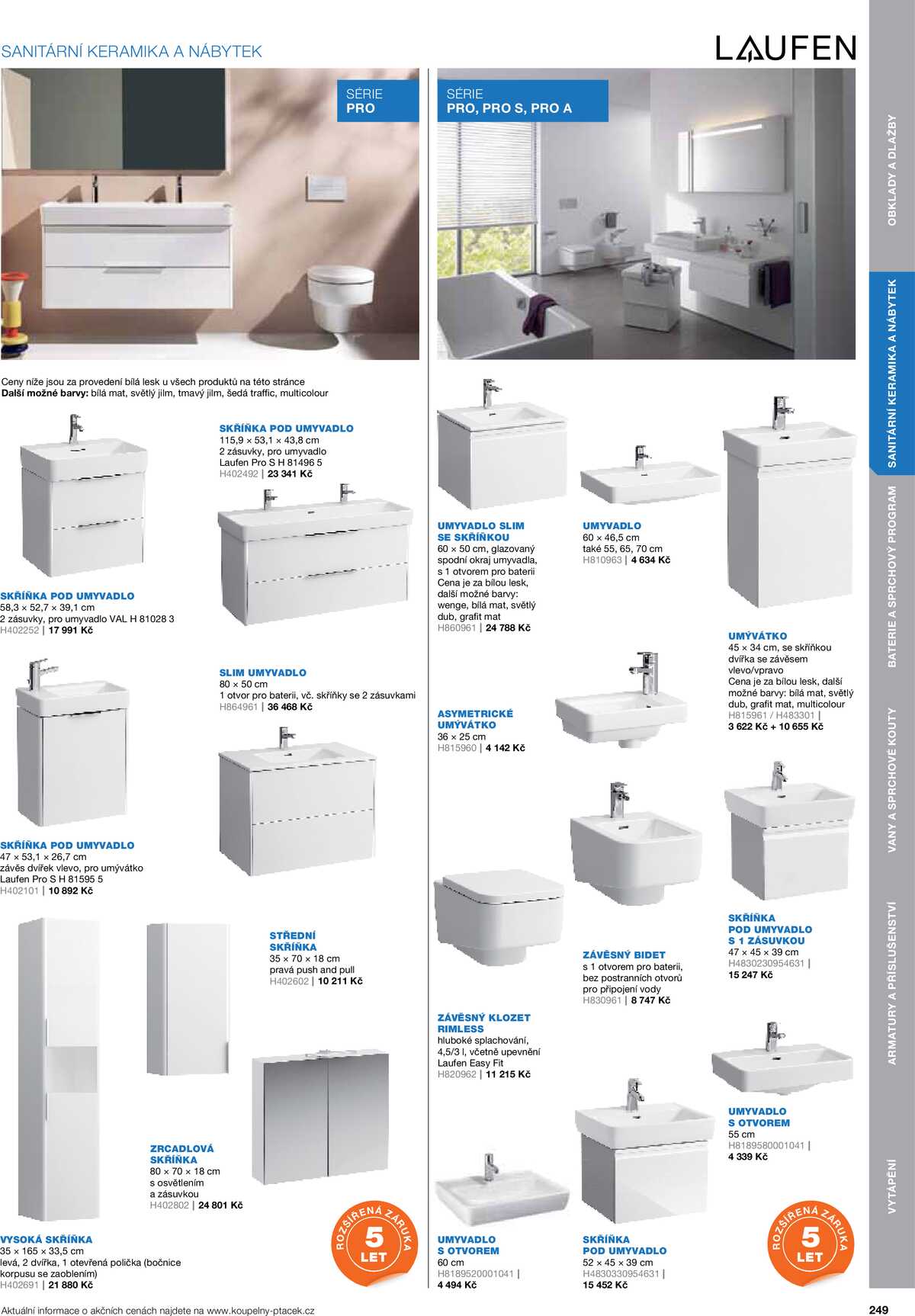 Koupelny Ptáček katalog koupelny strana 249