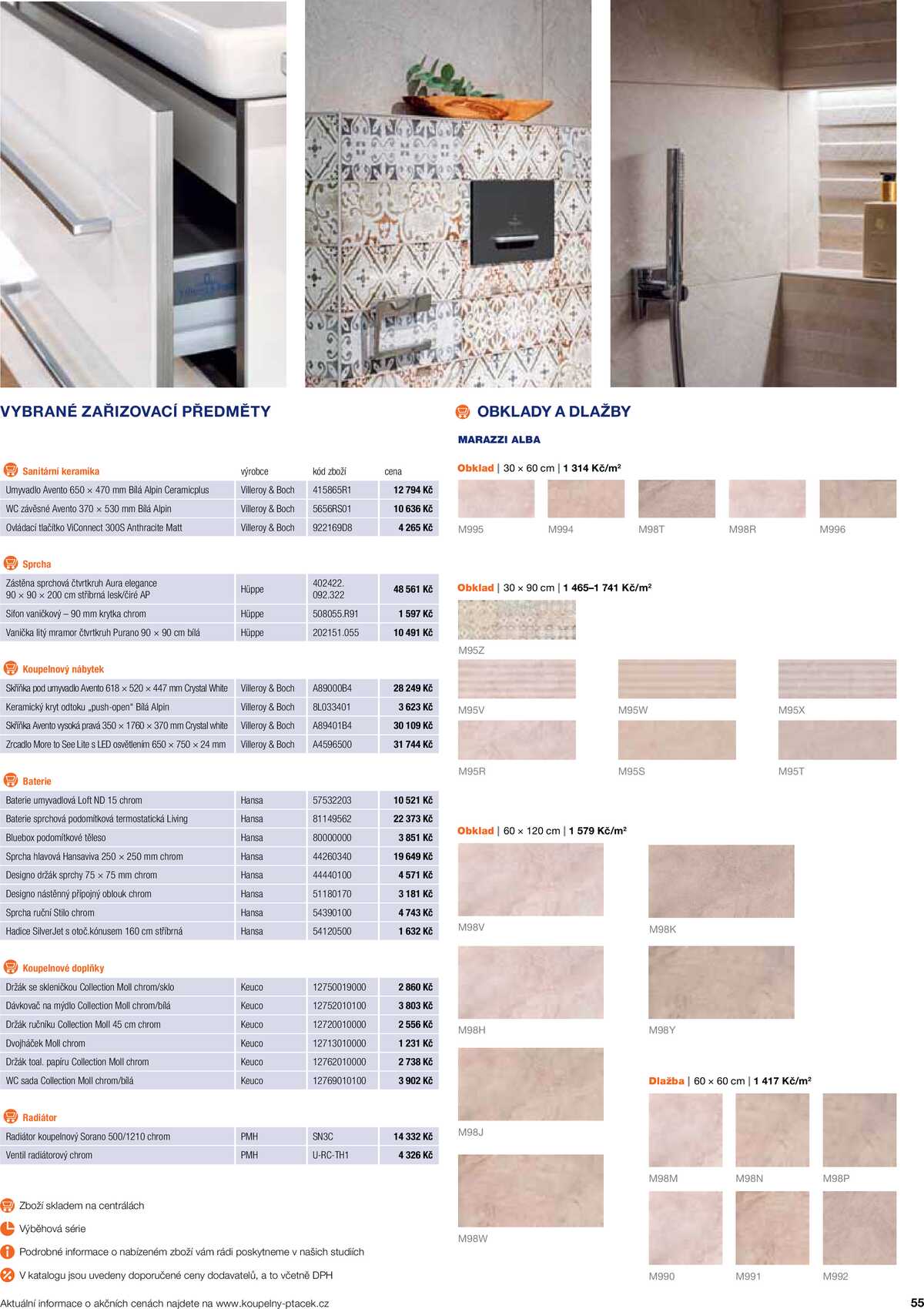 Koupelny Ptáček katalog koupelny strana 55