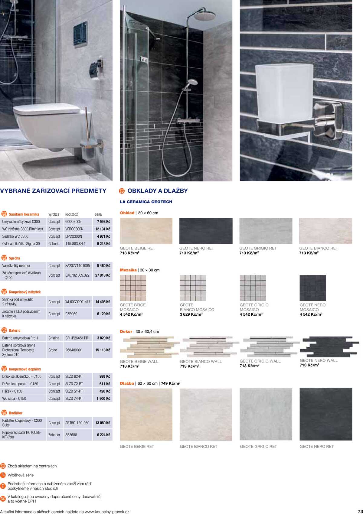 Koupelny Ptáček katalog koupelny strana 73