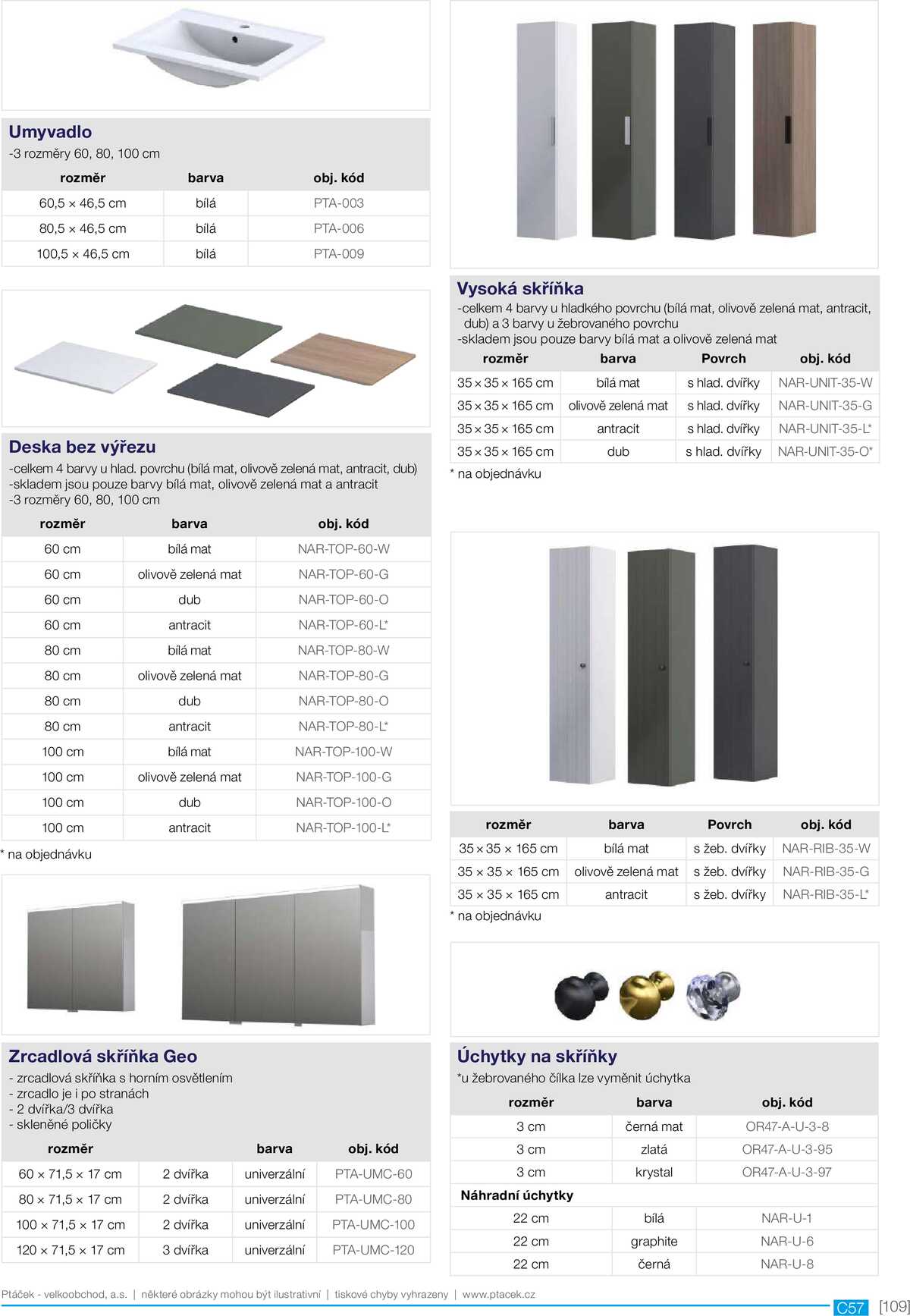 Koupelny Ptáček katalog sanita strana 109