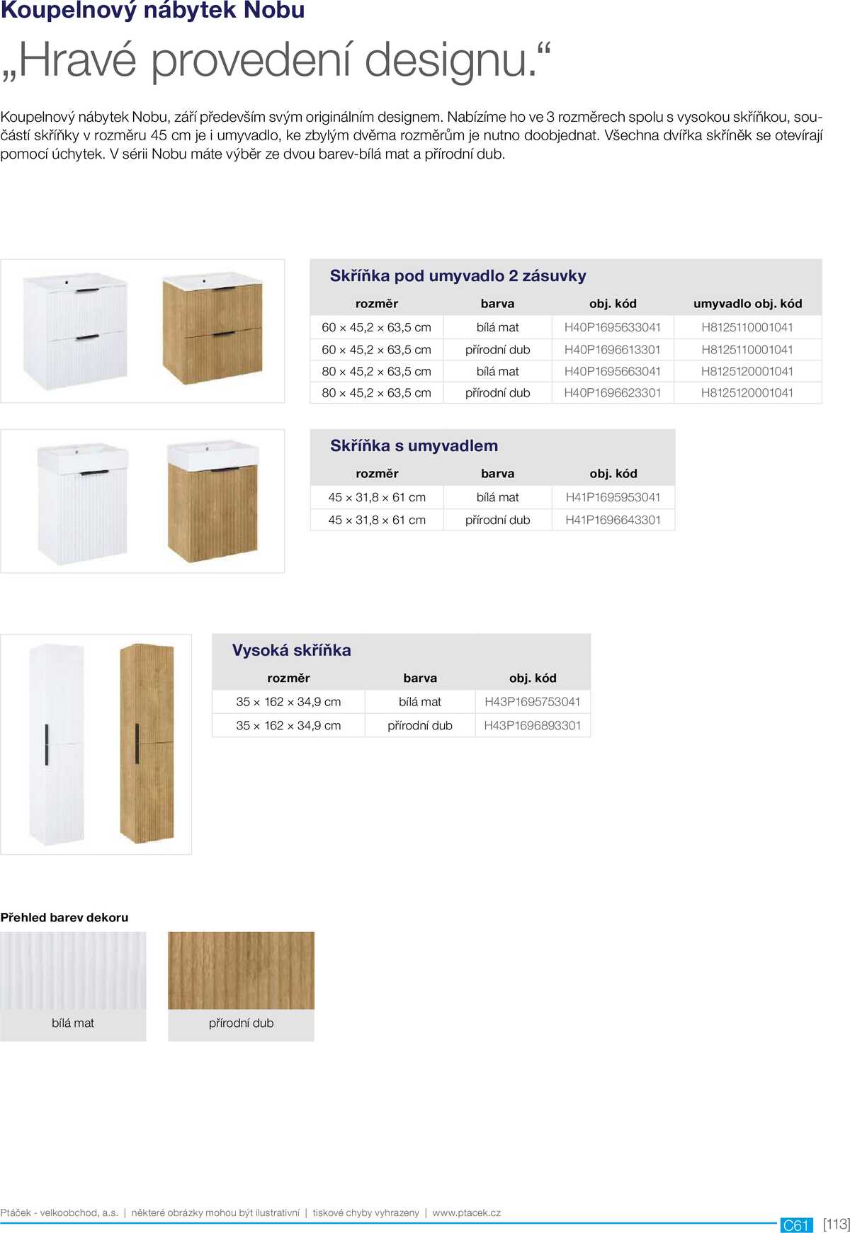 Koupelny Ptáček katalog sanita strana 113