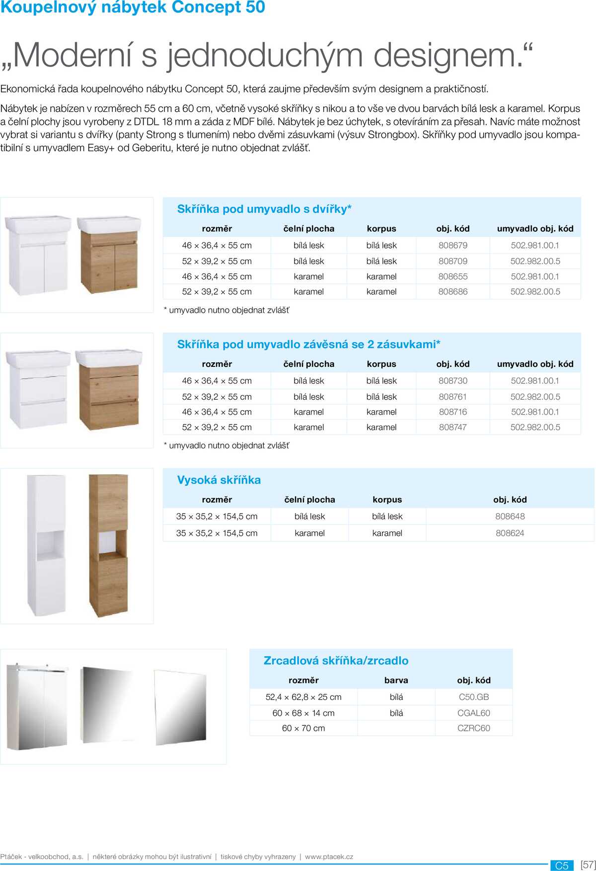 Koupelny Ptáček katalog sanita strana 57