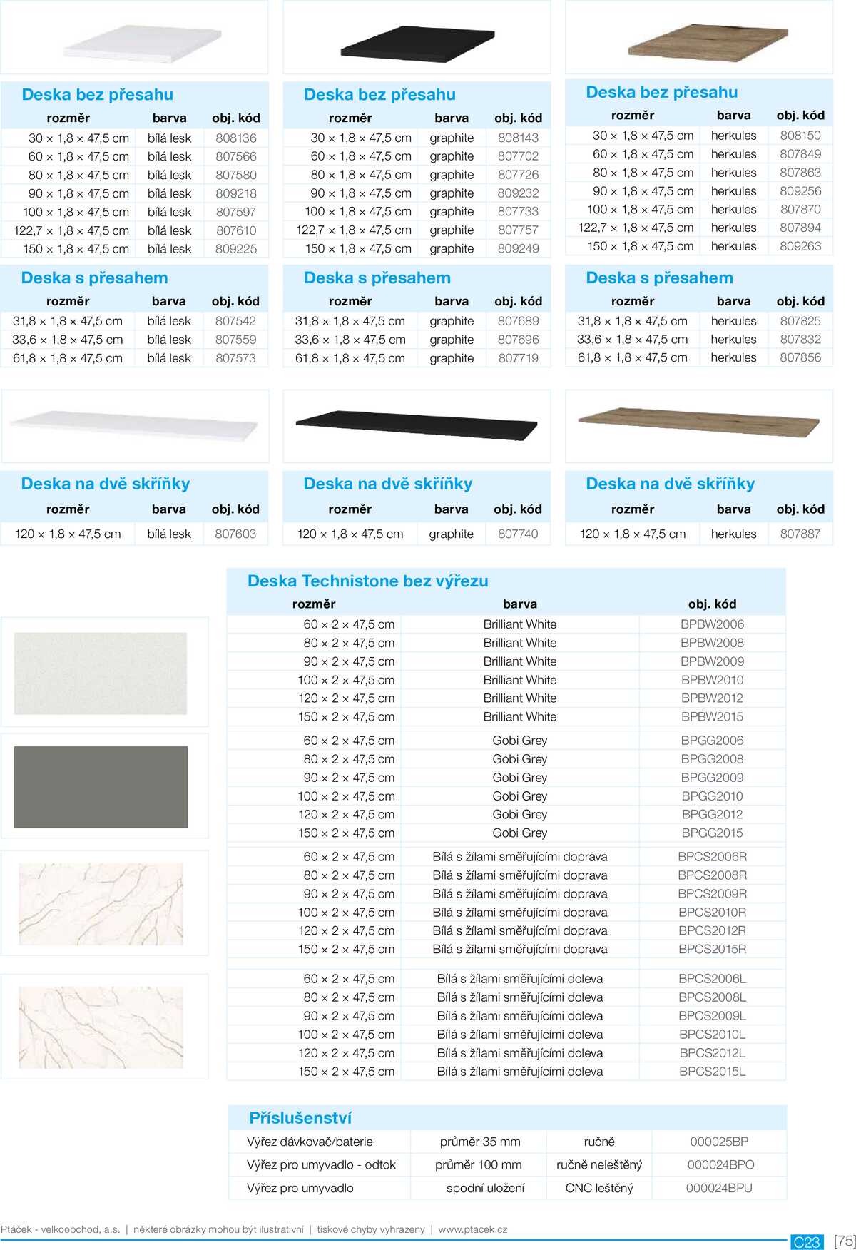Koupelny Ptáček katalog sanita strana 75