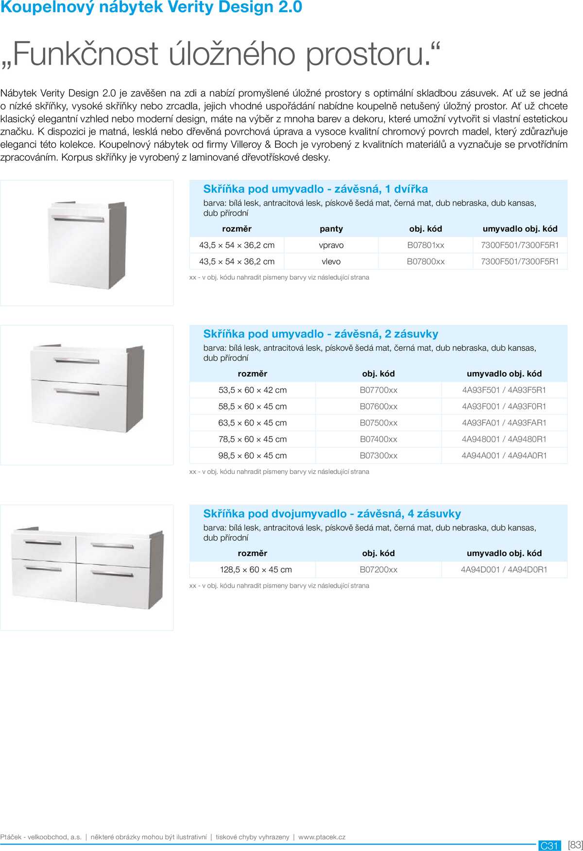 Koupelny Ptáček katalog sanita strana 83