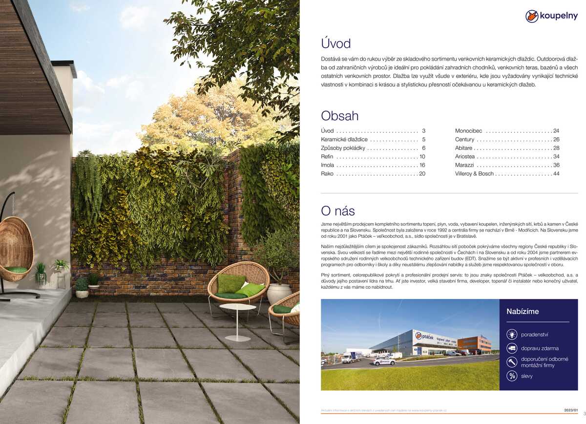 Koupelny Ptáček katalog venkovní dlažby strana 2