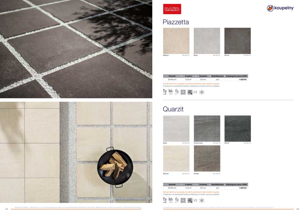 Koupelny Ptáček katalog venkovní dlažby strana 12