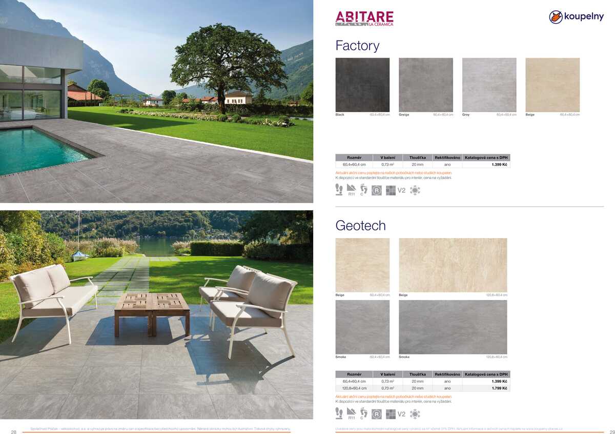 Koupelny Ptáček katalog venkovní dlažby strana 15
