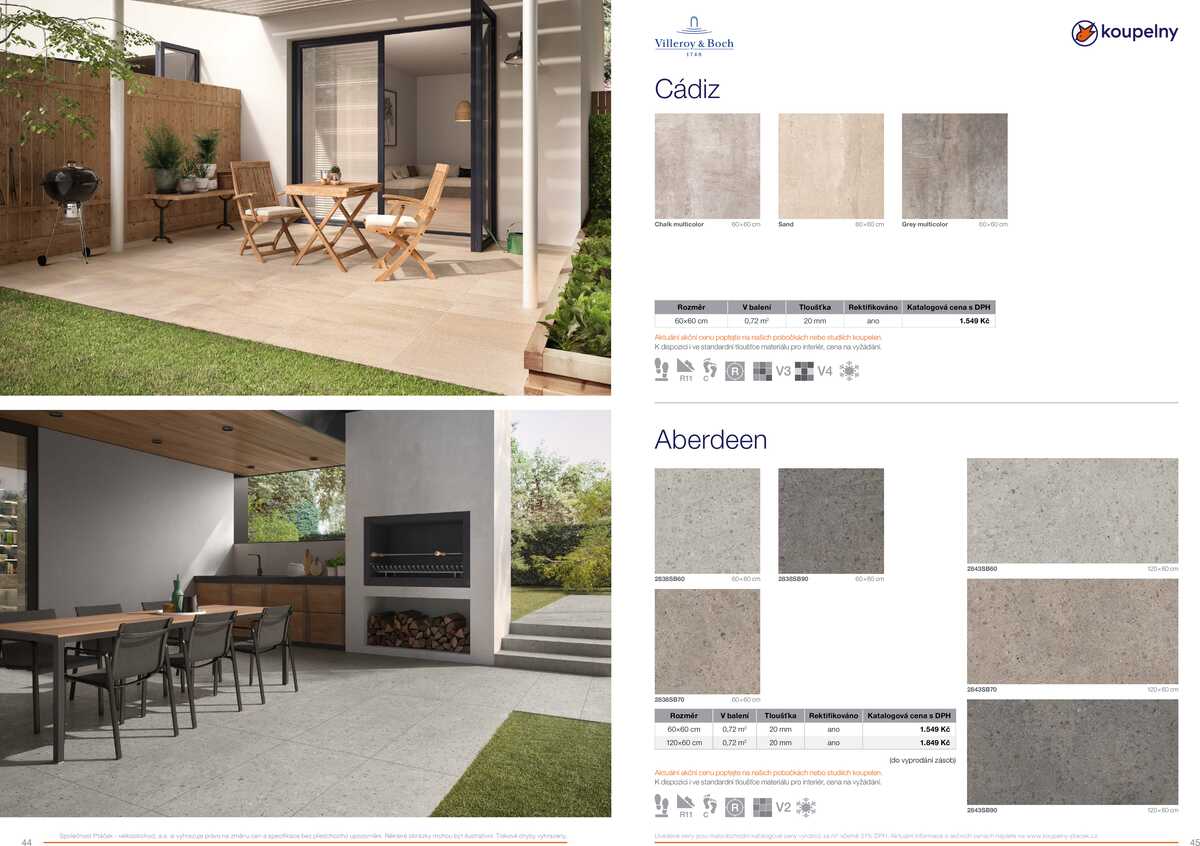 Koupelny Ptáček katalog venkovní dlažby strana 23
