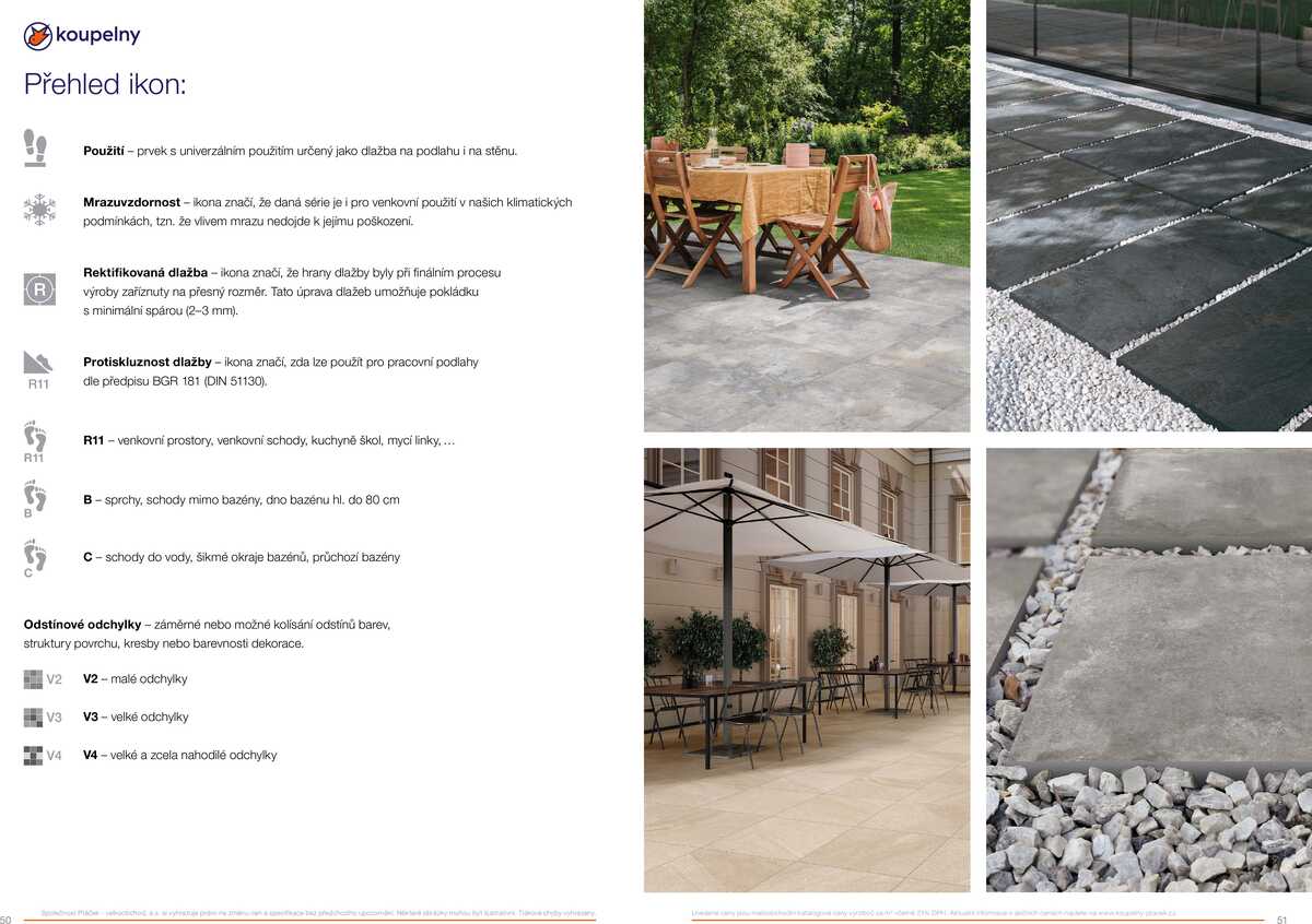 Koupelny Ptáček katalog venkovní dlažby strana 26