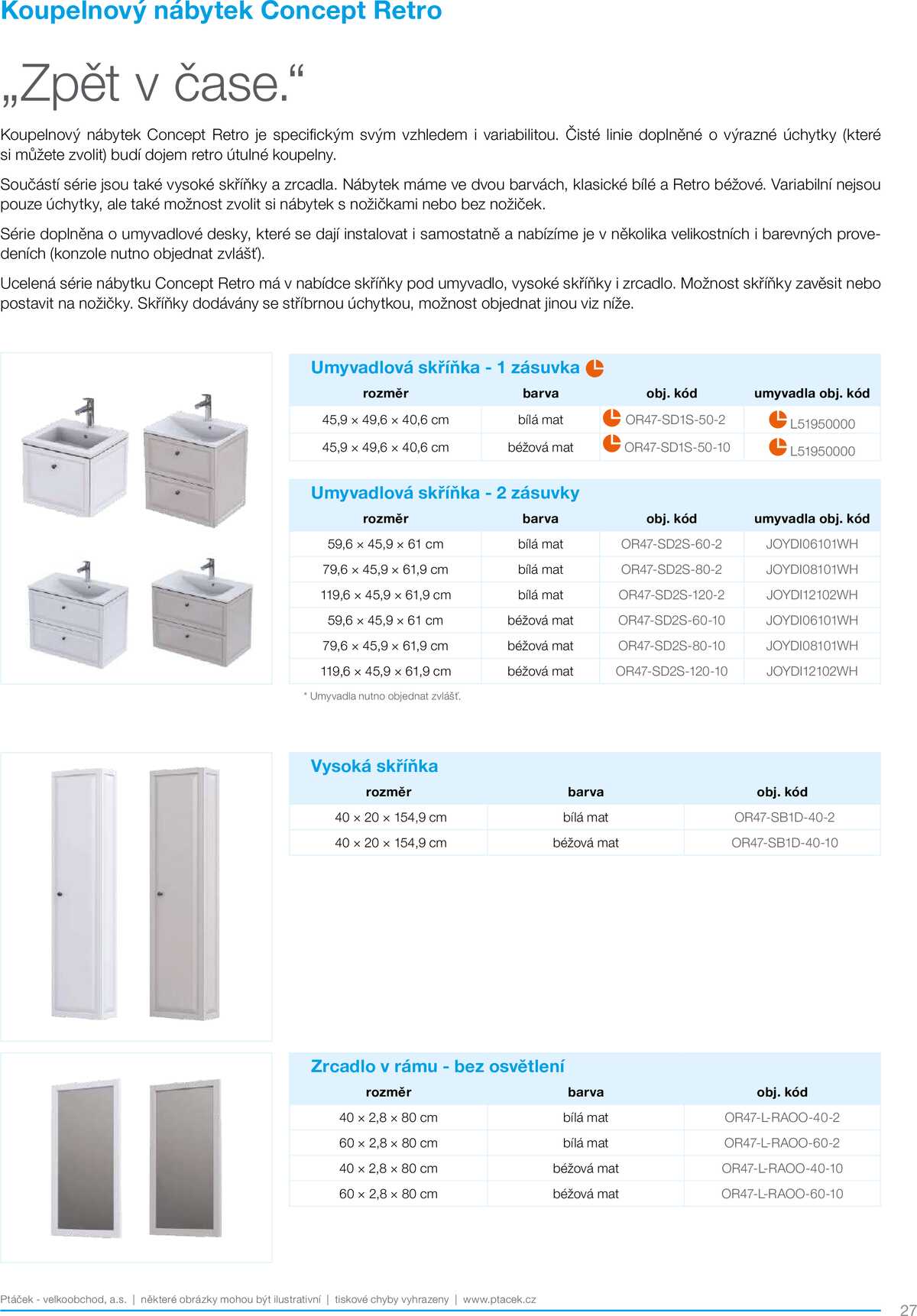 Koupelny Ptáček katalog koupelnový nábytek strana 27