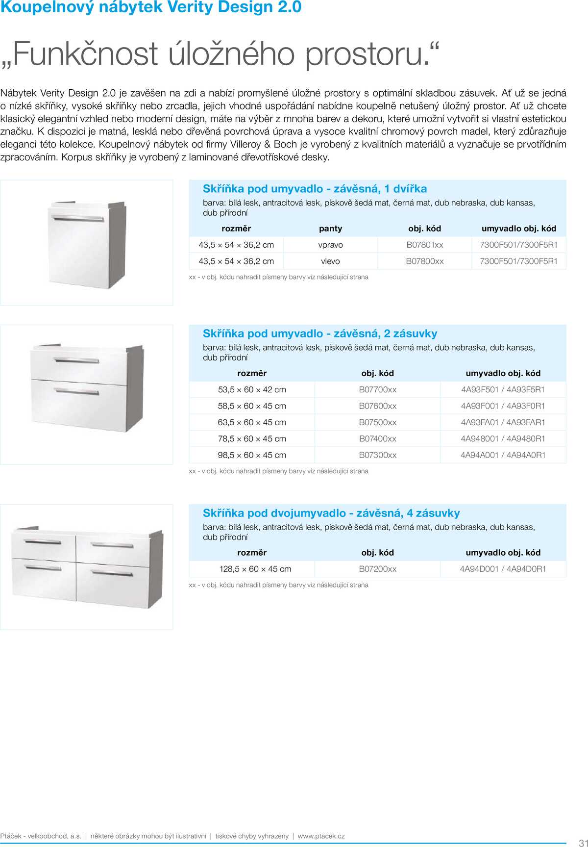 Koupelny Ptáček katalog koupelnový nábytek strana 31