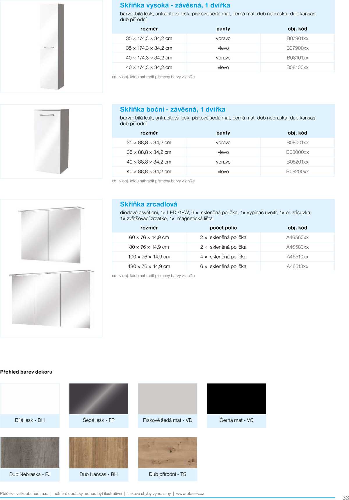 Koupelny Ptáček katalog koupelnový nábytek strana 33