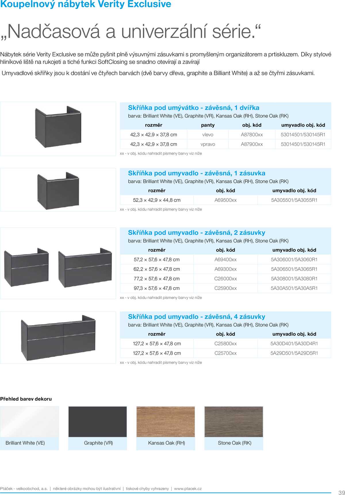 Koupelny Ptáček katalog koupelnový nábytek strana 39