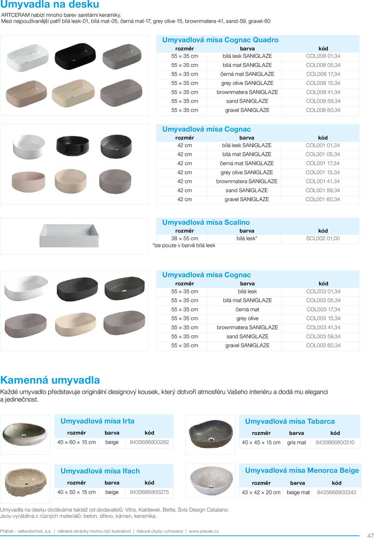 Koupelny Ptáček katalog koupelnový nábytek strana 47