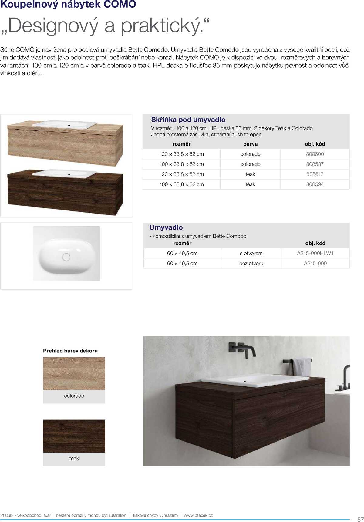 Koupelny Ptáček katalog koupelnový nábytek strana 57