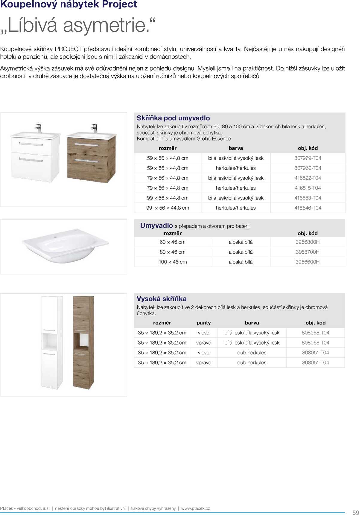 Koupelny Ptáček katalog koupelnový nábytek strana 59