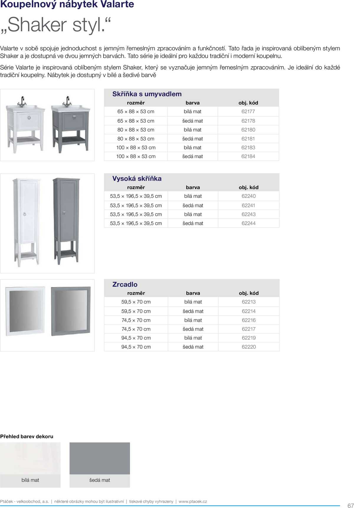 Koupelny Ptáček katalog koupelnový nábytek strana 67