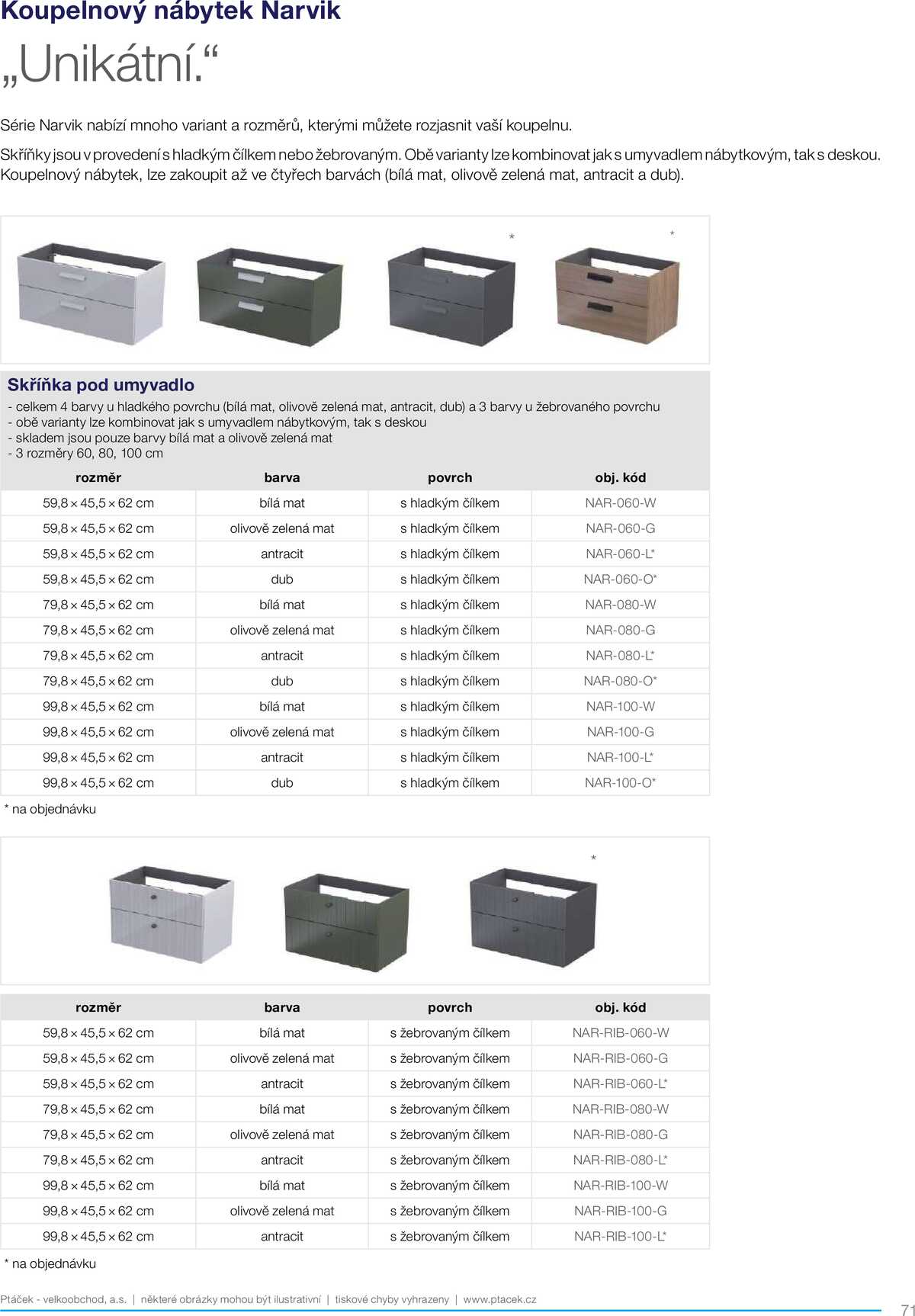 Koupelny Ptáček katalog koupelnový nábytek strana 71