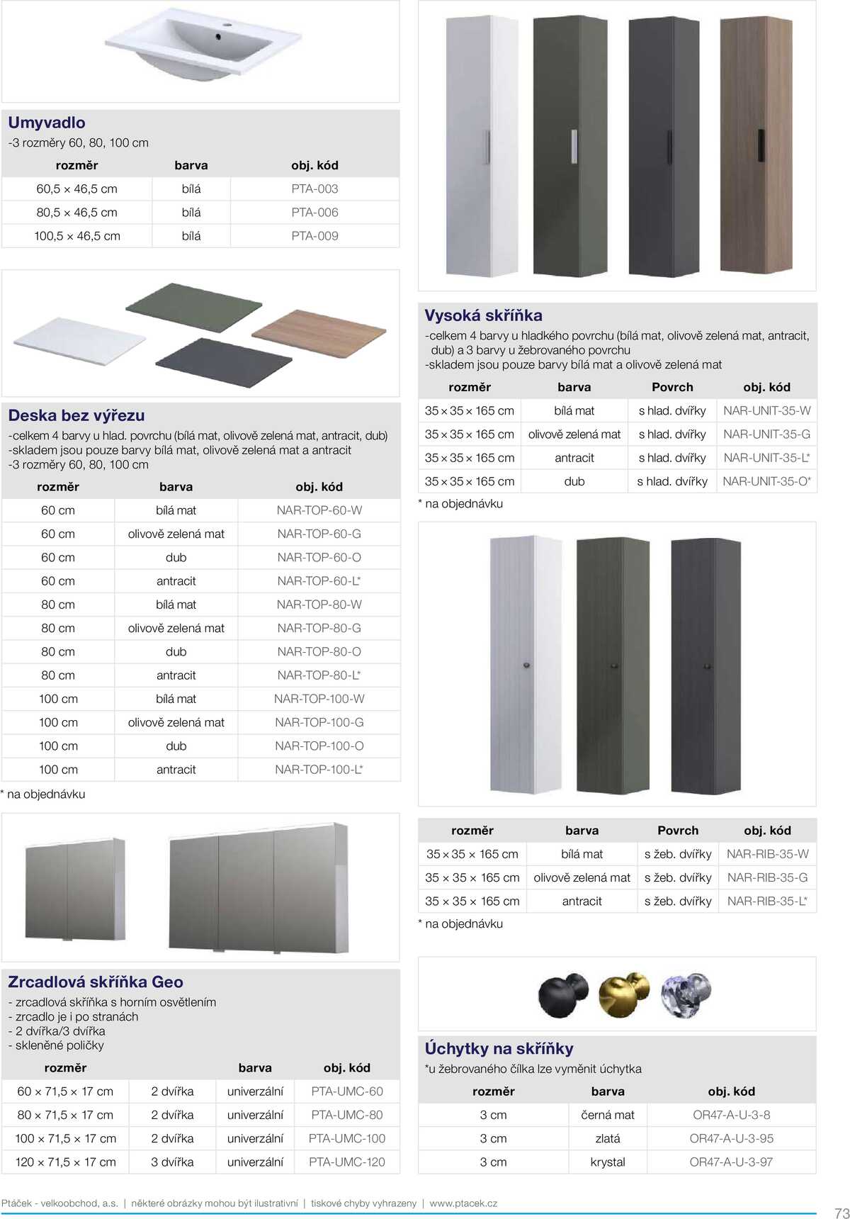 Koupelny Ptáček katalog koupelnový nábytek strana 73
