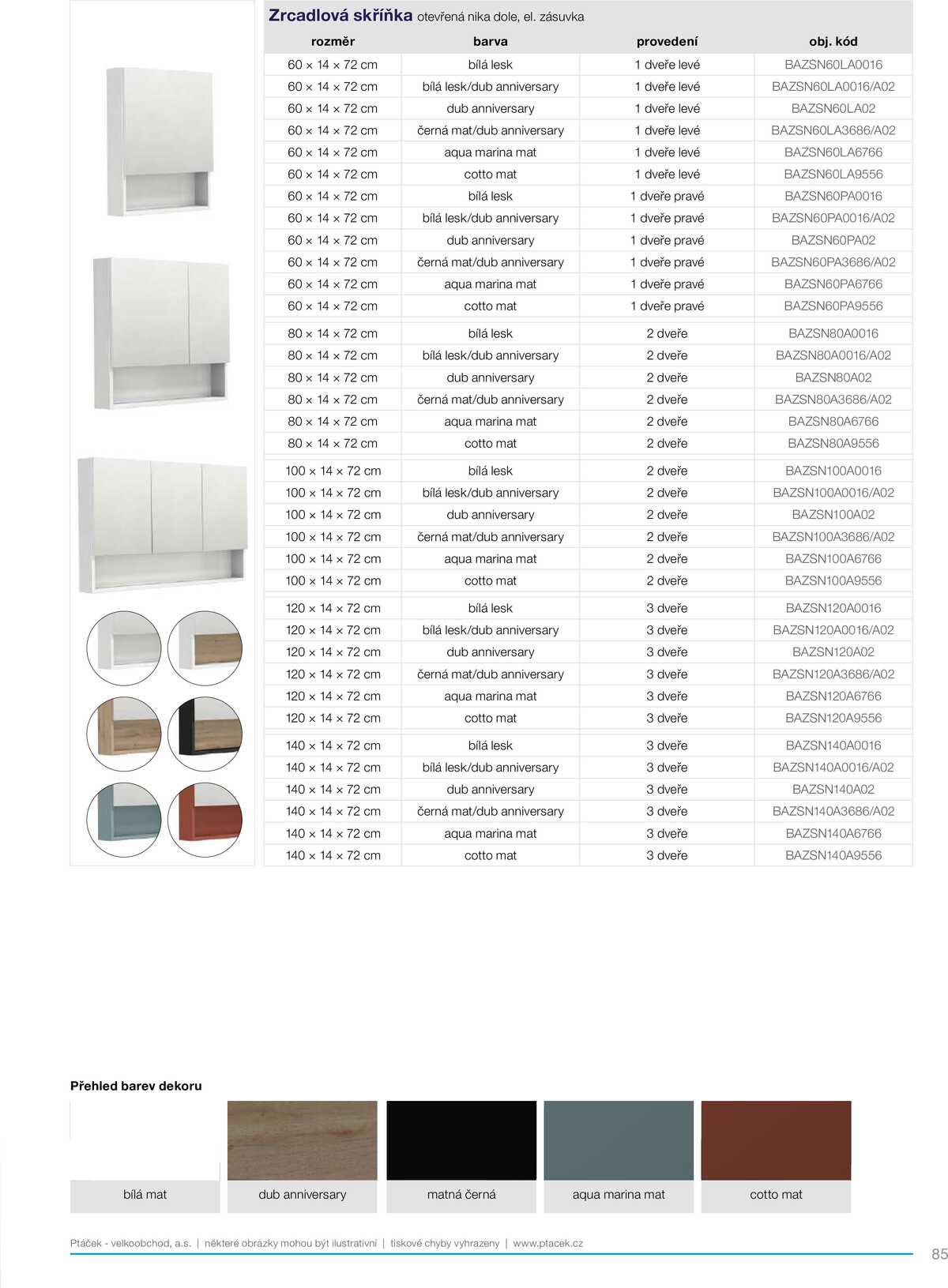 Koupelny Ptáček katalog koupelnový nábytek strana 85