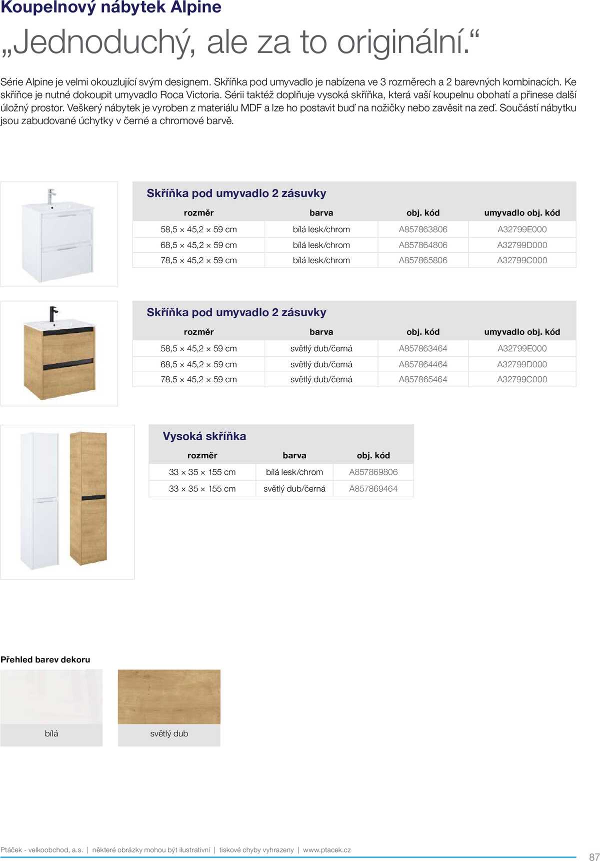 Koupelny Ptáček katalog koupelnový nábytek strana 87